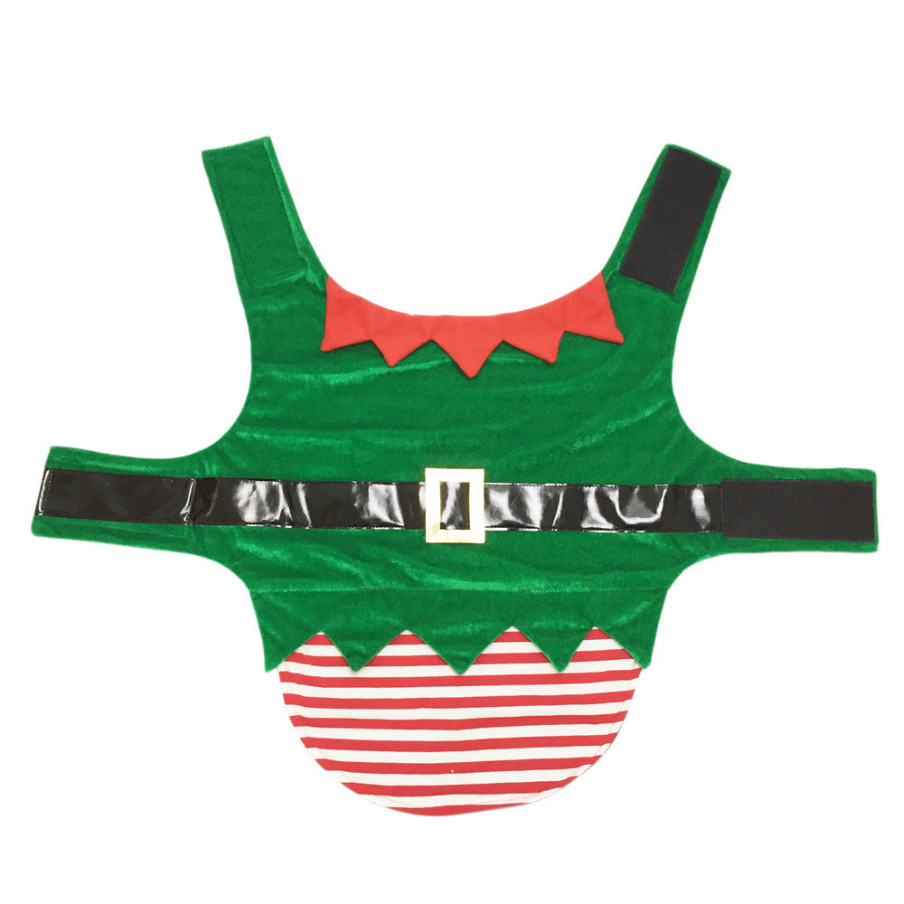 🎄 Fashion Christmas Clothes: Green Elf Dog Costume – A Holiday Must-Have for Pampered Pups