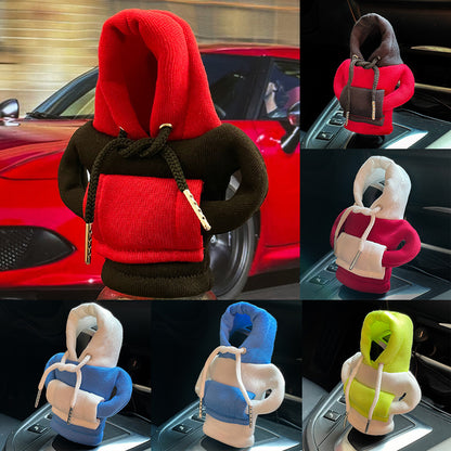 Car Gear Lever Mini Sweater – Fun Hooded Cover for Your Shift Knob