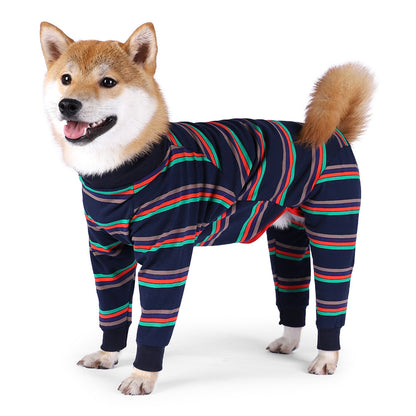 CloudSnug Luxe: Full-Body Cotton Dog Pajamas – Ultra-Soft, 4-Leg Fit