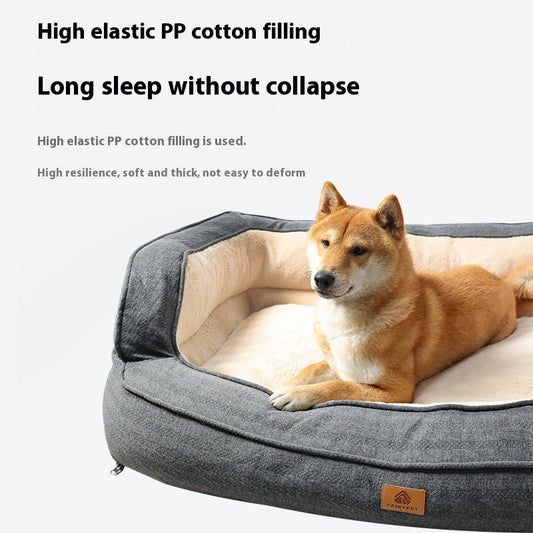 🛋️ “Cloud Comfort” – Four Seasons Universal Dog Bed by Little Fairy