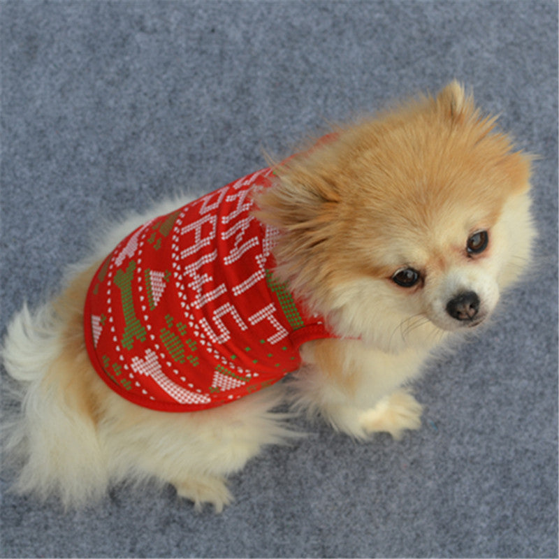 🎅 Santa Paws Cotton Dog Vest – Cozy Holiday Cheer for Your Pup