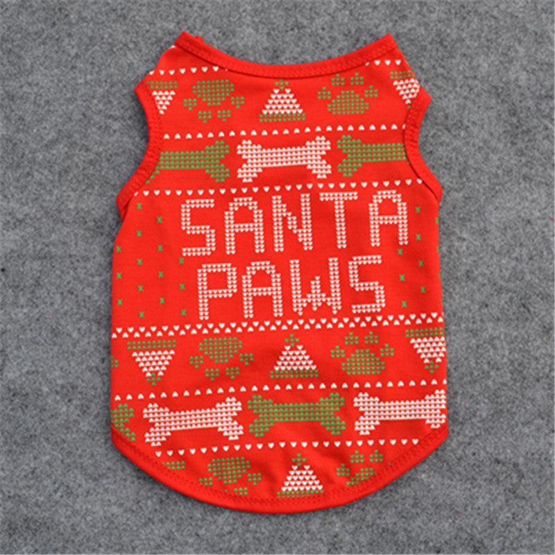 🎅 Santa Paws Cotton Dog Vest – Cozy Holiday Cheer for Your Pup