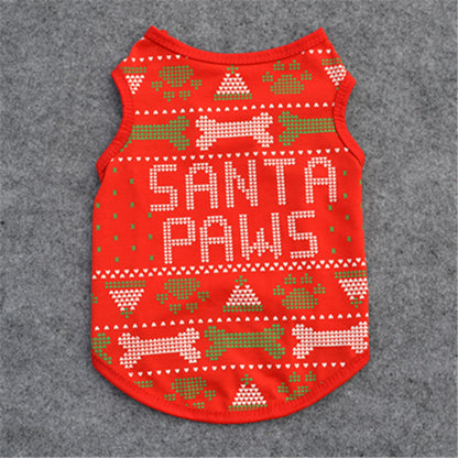 🎅 Santa Paws Cotton Dog Vest – Cozy Holiday Cheer for Your Pup