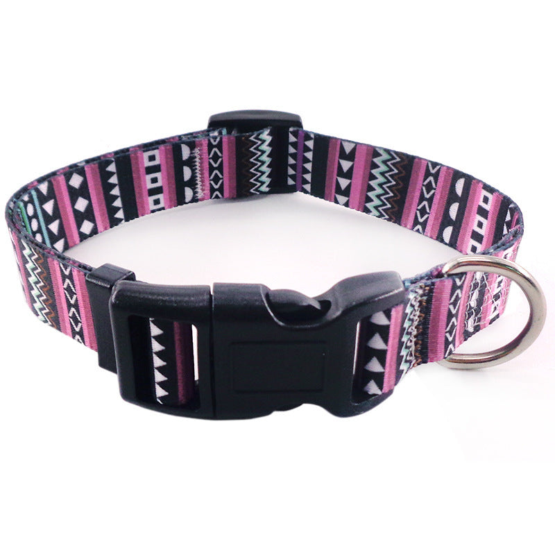 Boho Nomad: Printed Dog Collar – Digital Artistry Meets Global Style