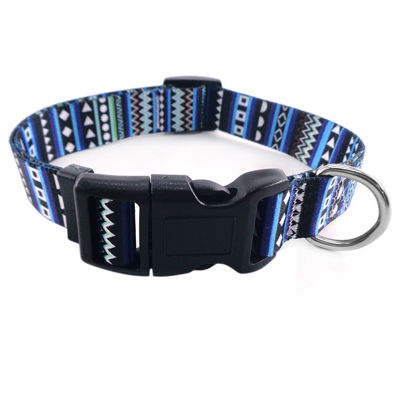 Boho Nomad: Printed Dog Collar – Digital Artistry Meets Global Style