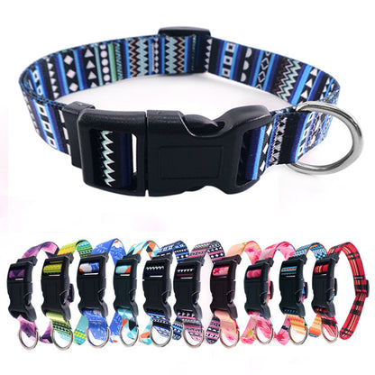 Boho Nomad: Printed Dog Collar – Digital Artistry Meets Global Style