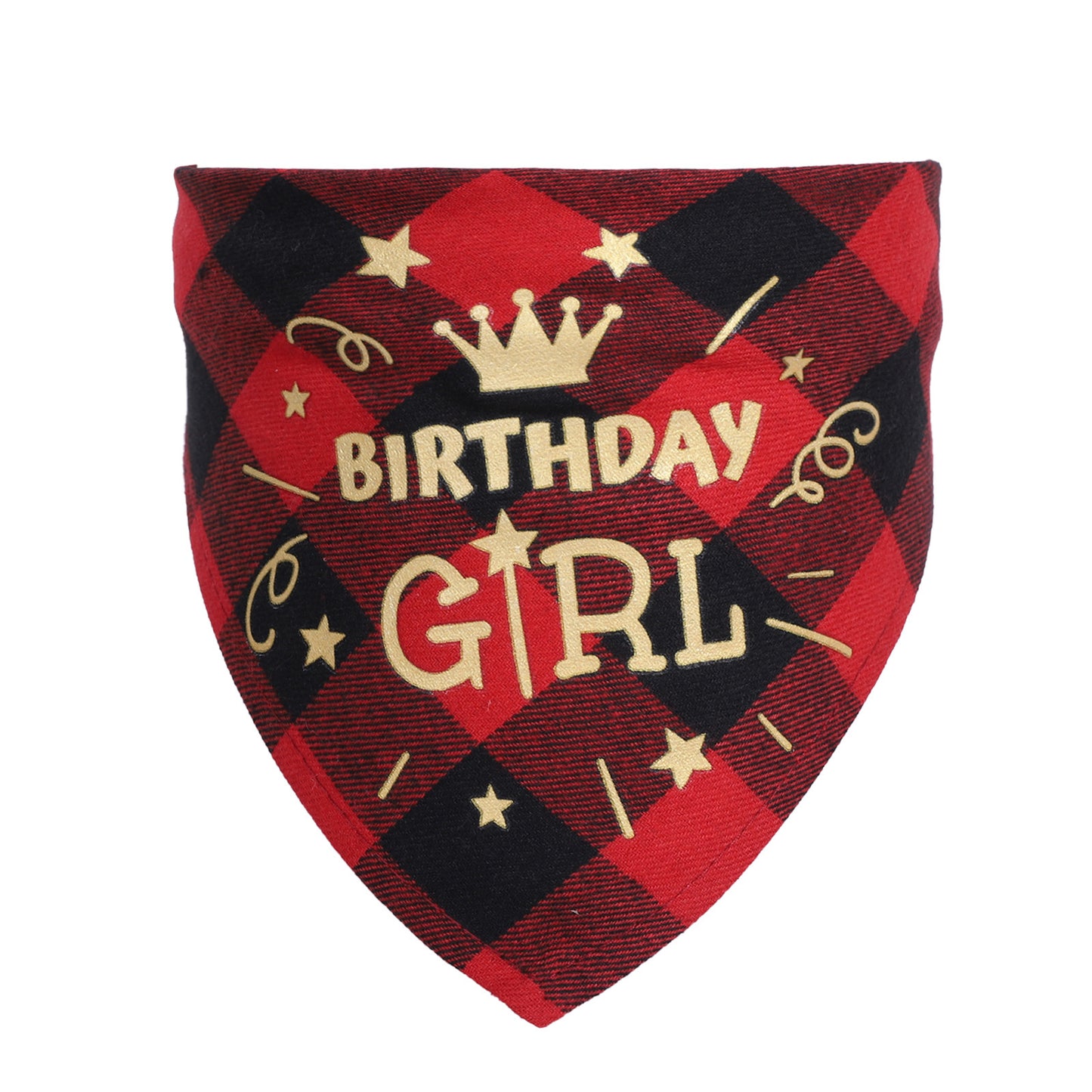 🎉 Check Meow-t! Birthday Cotton Scarf for Cats & Dogs – Timeless Twill Charm
