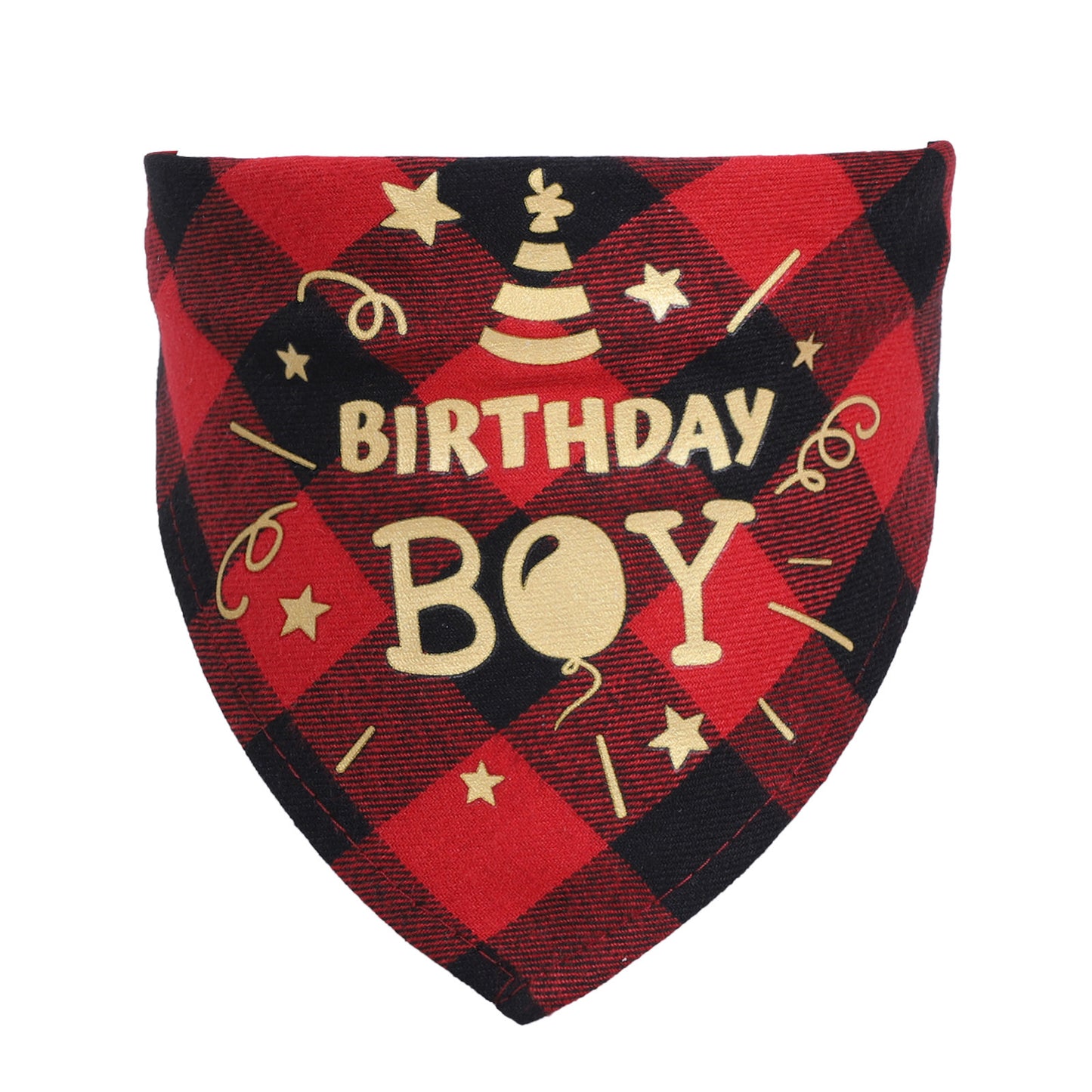 🎉 Check Meow-t! Birthday Cotton Scarf for Cats & Dogs – Timeless Twill Charm
