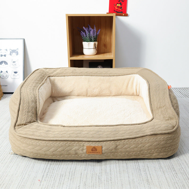 🛋️ “Cloud Comfort” – Four Seasons Universal Dog Bed by Little Fairy