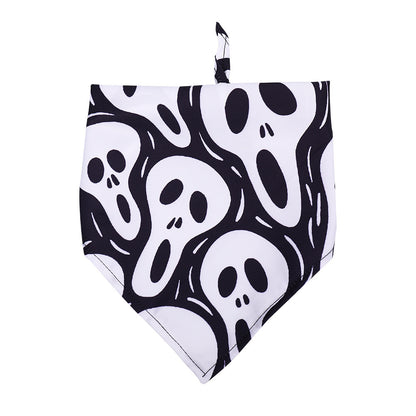 Spooky Style! Halloween Skull Triangle Dog Scarf