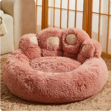 SnuggleSphere™ Plush Round Pet Bed – Fleece‑Lined Kennel Mattress