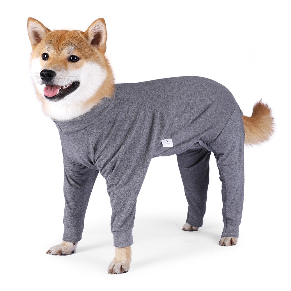 CloudSnug Luxe: Full-Body Cotton Dog Pajamas – Ultra-Soft, 4-Leg Fit