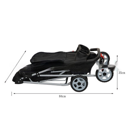 Pawlenci™ LuxeFold Double-Decker Pet Stroller