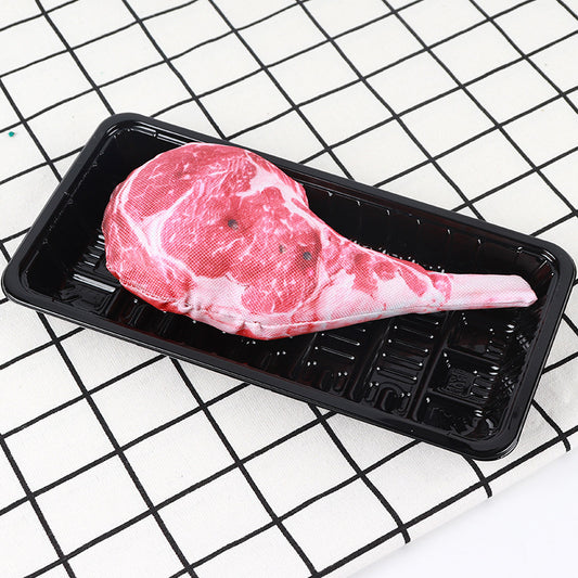 🥩 Sizzle & Squeak! Steak-Inspired Pet Toy – Oxford Cloth Squeaky Dog Toy