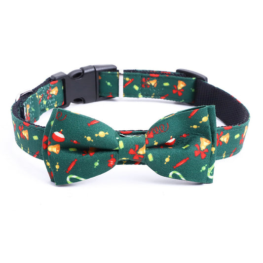🎄 Holiday Elegance: Christmas Bow Collar for Dogs – Festive & Adjustable