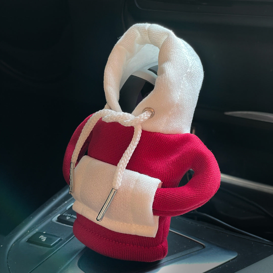 Car Gear Lever Mini Sweater – Fun Hooded Cover for Your Shift Knob