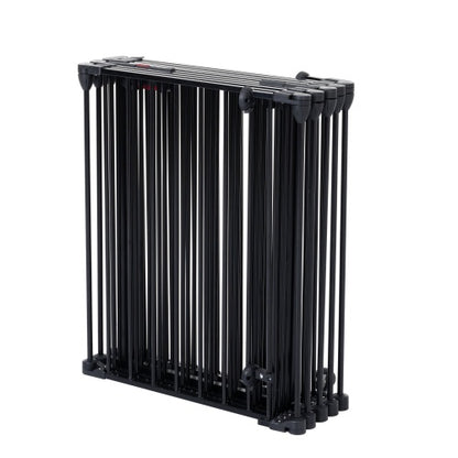 150" Adjustable Indoor/Outdoor Steel Safety Gate – 6-Panel Pet & Baby Barrier for Doorways, Fireplaces, & More