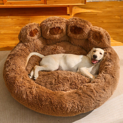 SnuggleSphere™ Plush Round Pet Bed – Fleece‑Lined Kennel Mattress