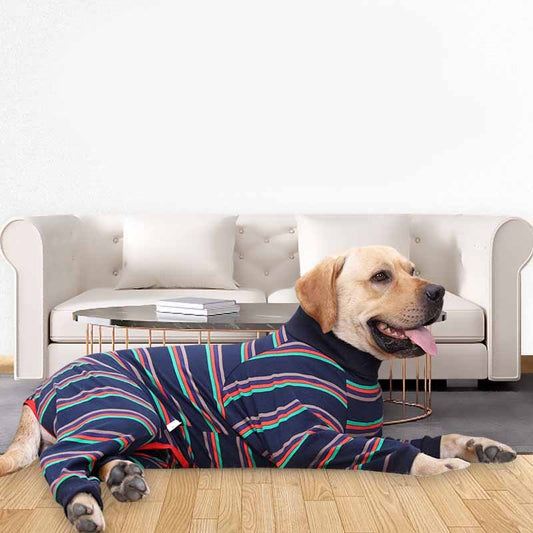 CloudSnug Luxe: Full-Body Cotton Dog Pajamas – Ultra-Soft, 4-Leg Fit