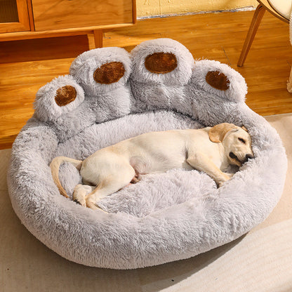 SnuggleSphere™ Plush Round Pet Bed – Fleece‑Lined Kennel Mattress