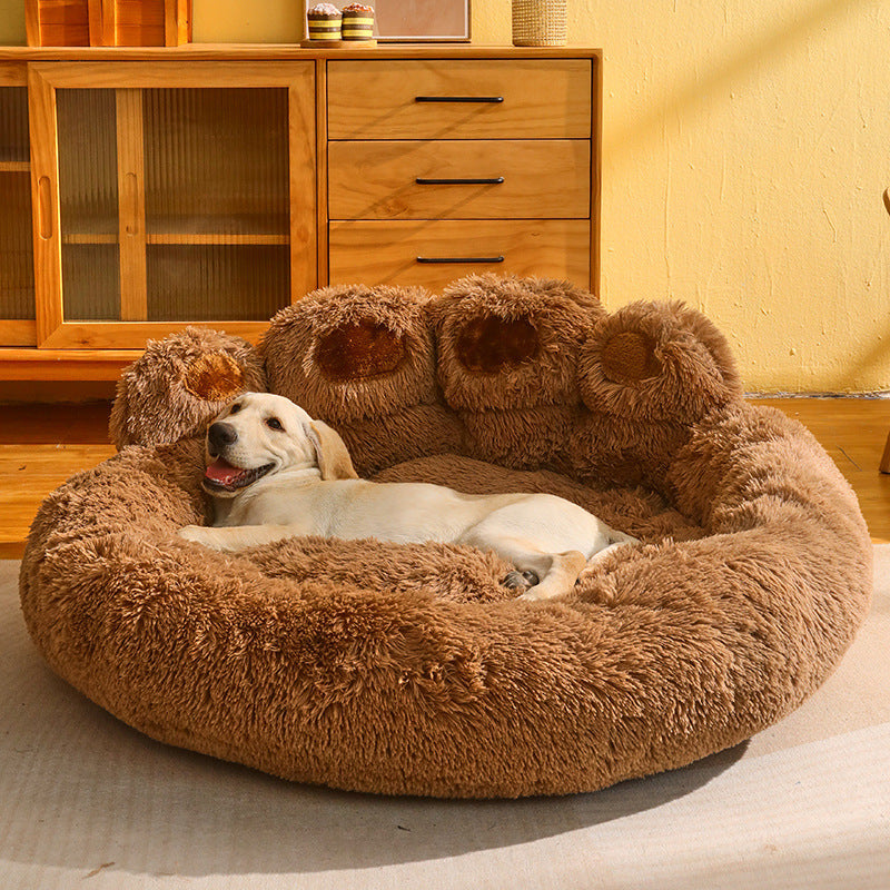 SnuggleSphere™ Plush Round Pet Bed – Fleece‑Lined Kennel Mattress