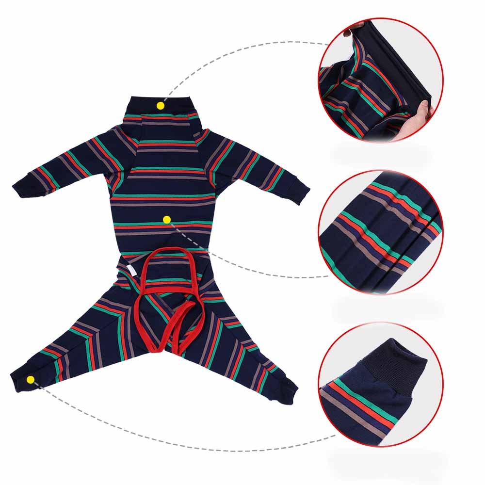 CloudSnug Luxe: Full-Body Cotton Dog Pajamas – Ultra-Soft, 4-Leg Fit